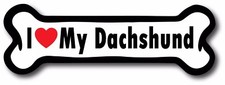 Dog Bone Magnet I Love My Dachshund Car Truck Refrigerator Sign Puppy picture