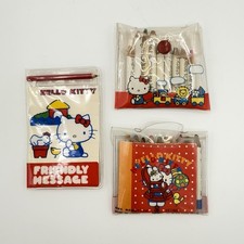Vintage 1976 Hello Kitty Sanrio Mini Friendly Message Stationary Pencils Set Lot picture
