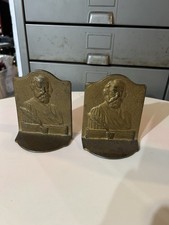 Vintage Henry Longfellow Metal Bookends picture