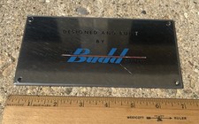 Vintage BUDD Railroad Builder Plate PASSENGER CAR NICE LOOK picture