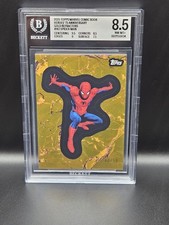 2025 Topps Comic Book Heroes Spider Man Gold /50 - Beckett 8.5 picture