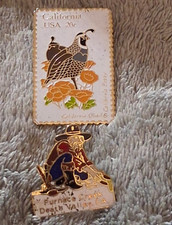 California Vintage Travel Souvenir Pin Lot Of 2 picture