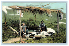 c1920s Scene of Native Washerwomen Panama Posted Antique Postcard picture
