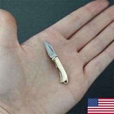 Mini Stainless-Steel Folding Pocket Knife Small Keychain Blade Outdoor Survival picture