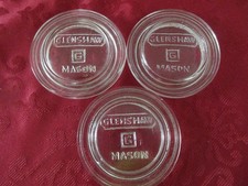 GLENSHAW MASON FRUIT CANNING JAM JAR GLASS LID - Lot of 3 picture