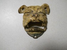 Vintage Cast Iron Boston Terrier Dog Bottle Opener Wall Mount White picture