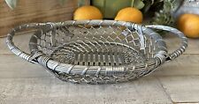 Vintage Oval metal basket with handle picture