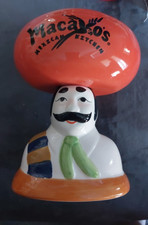Vintage 1989 Macayo’s Restaurant Señor Bob Ceramic Margarita Tiki Mug Salsa Bowl picture