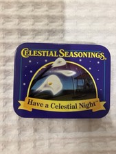 Vintage Celestial Seasonings Mini Tin Have A Celestial Night Calla Lilies picture