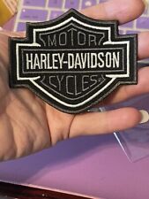 Harley Davidson iron on patch black white picture