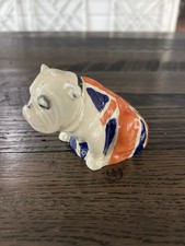 RN645658 Vintage 1940 Royal Doulton English Churchill Bulldog in Union Jack Flag picture