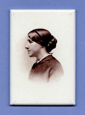 LOUISA MAY ALCOTT *2X3 FRIDGE MAGNET* AUTHOR LITTLE WOMEN NOVELIST FEMNIST BOOK picture