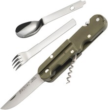 TB Outdoor French Army Camp Green ABS Folding Stainless Pocket Knife 056 picture