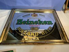 vintage beer mirror Heineken Mirror 1980’s Mechanical Mirror Works picture