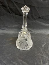 Teddy Bear Crystal Bell Etched 8