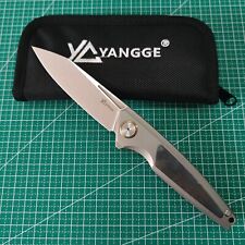 Rihe Design YangGe M390 Blade TC4 Titanium Inlay  Zirconium  Pocket Knife YG001 picture