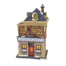 Dept 56 A LITTLE OFF THE TOP Christmas In The City Village Barber Shop 6013406 picture