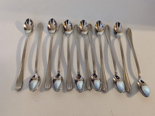 Princess House Barrington Line  Frosted 18/10 S.S. Iced Tea Spoons Set of 12Used picture