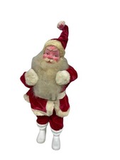 Harold Gale Santa Claus Doll Velvet Suit White Boots Vintage 1950's Large Size picture