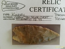 Papered Cent Texas Kinney Knife Arrowhead Prehistoric Artifact  P18 picture
