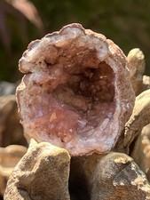 Pink Amethyst Geode Rose Rare AAA+ Argentinian Patagonian Rare Fine Grade 4 picture