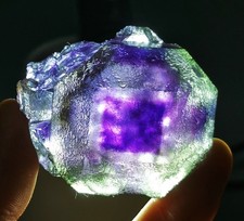 Natural Transparent Purple Window Fluorite Mineral Specimen China picture