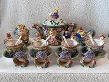 Mercuries 1998 Whimsical Bunny Tea Set Complete-Excellent Condition picture