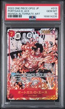 2022 ONE PIECE JAPANESE OP02-PARAMOUNT WAR #013 PORTGAS D. ACE PSA 10 picture