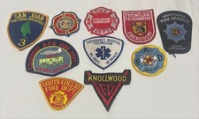 Vintage Fire Department Patch Lot 10 Patches Columbus AFB Euclid Aberdeen picture
