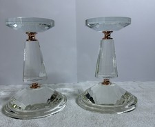 Pair of Swarovski Crystal Neo-Classic Candle Holders Medium 151740 Retired picture