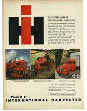 1946 IHC International Harvester Truck Farmall Tractor art Vintage Print Ad picture
