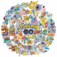 100 Pack Pokemon Sticker Set Vintage 151 Classic Early Generation Decals 2 Inch picture