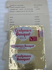 Rare 1958 Cashmere Bouquet White Formula Change Wrapper Sample Colgate Palmolive picture