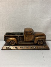 GMC Truck 1950s Bronze RARE Paperweight For Desk Shelf Approx 7