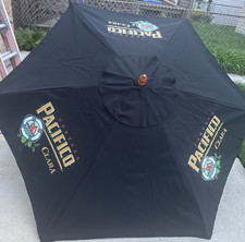 NEW Pacifico Clara Patio Market Beach Umbrella 7.5' YBlack Wood Pole Outdoor Bar picture