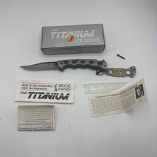 Buck The Titanium Model 186 Lock Back Knife With Og Box Not Used picture