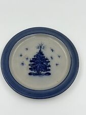 1991 Rowe Salt Glaze Art Pottery O Tannebaum Christmas Tree Dinner Plate  picture
