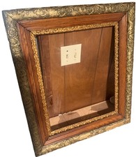 ATQ Gold Gesso Wood Picture Art Frame Baroque Rococo Fits 16 X 20” Floral TLC picture