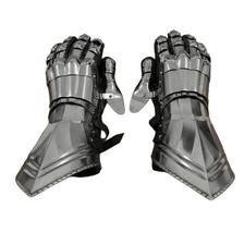 Gothic Gauntlets 15th–16th Century – 16 Gauge Mild Steel with Padded Leather  picture