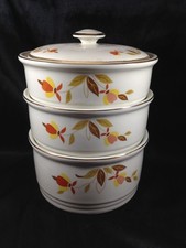 Vintage Hall Superior Jewel Tea Autumn Leaf Stacking Casserole 4 Piece picture