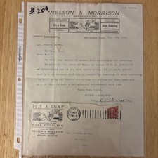 Antique letter Nelson & Morrison Manufactures Boulder, Colorado 1906 picture