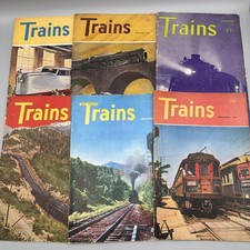 Vintage Trains Magazine Lot Jan 1944 Aug Sep Nov Dec 1946 Jan 1947 Railfan picture