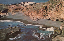 Point Lobos Reserve w/ Lava in Monterey Peninsula CA Chrome Vintage Post Card picture
