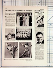 1930s Miss America Contest Scandal Magazine Page Martell Cognac Ad Ephemera picture