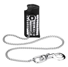 Supreme Studded Leather Lighter Holder 29” chain Made In Italy picture