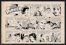 Original Art for the Judge Parker Comic Strip (4/4/1965) with Color Guide picture