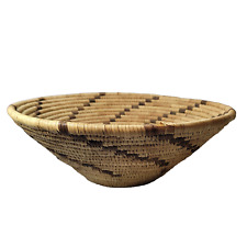OLD Papago Native American Indian Coil Basket 5 H x 13 Diameter picture