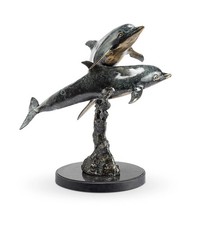 Playful Dolphins Sculpture picture