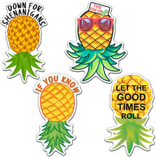 4 Pcs Large Upside down Pineapple Magnet for Cruise Door Funny Pineapple Cruise picture