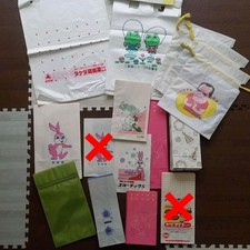 Showa Retro Japanese Pharmacy & Cosmetics Paper Plastic Bags Takeda Shiseido Ka picture